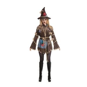 NEW! Spooktacular Creations Adult M Women Scary Scarecrow Halloween Costume